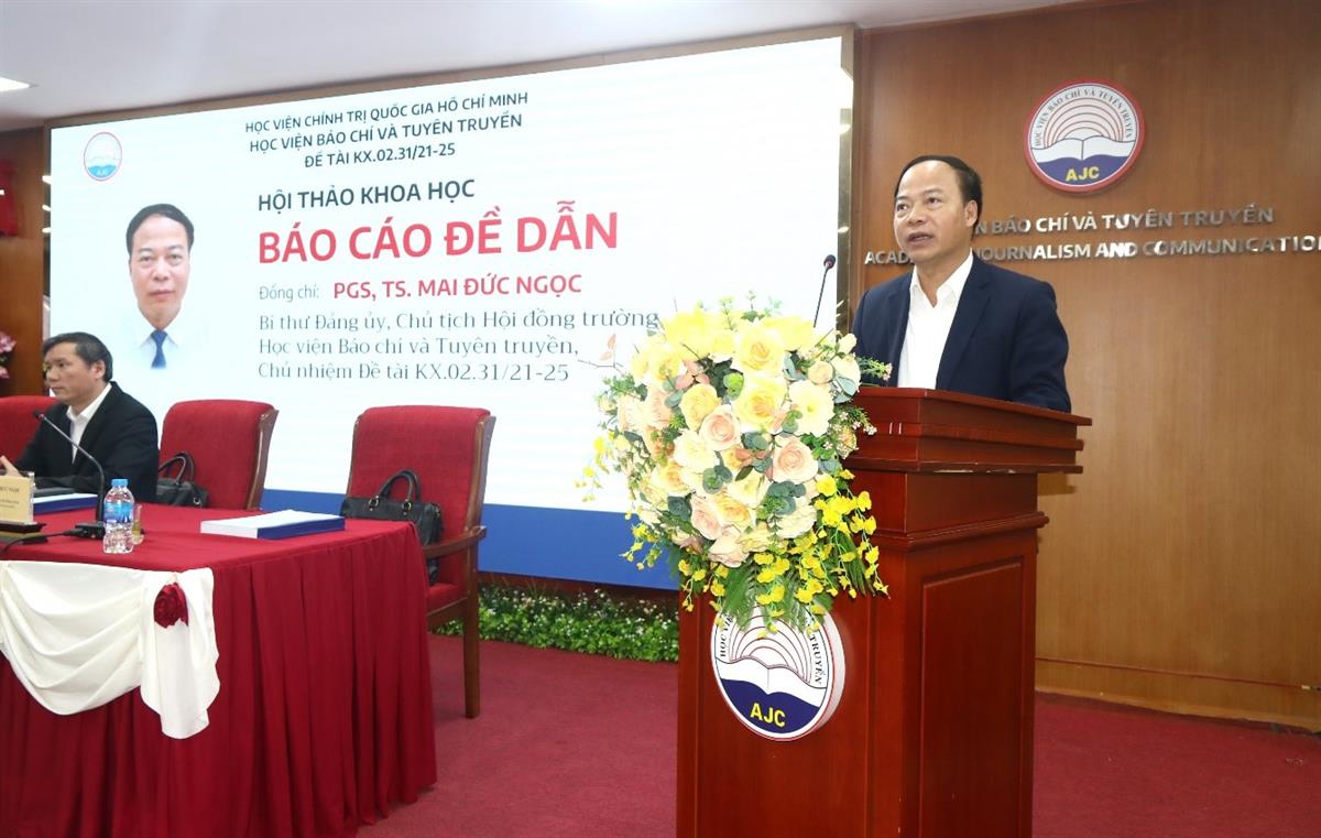 Hội thảo khoa học “Quan điểm, định hướng giải pháp tiếp tục nghiên cứu, vận dụng và phát triển sáng tạo tư tưởng Hồ Chí Minh trong phát triển báo chí - truyền thông Việt Nam đến năm 2030, tầm nhìn đến năm 2045”