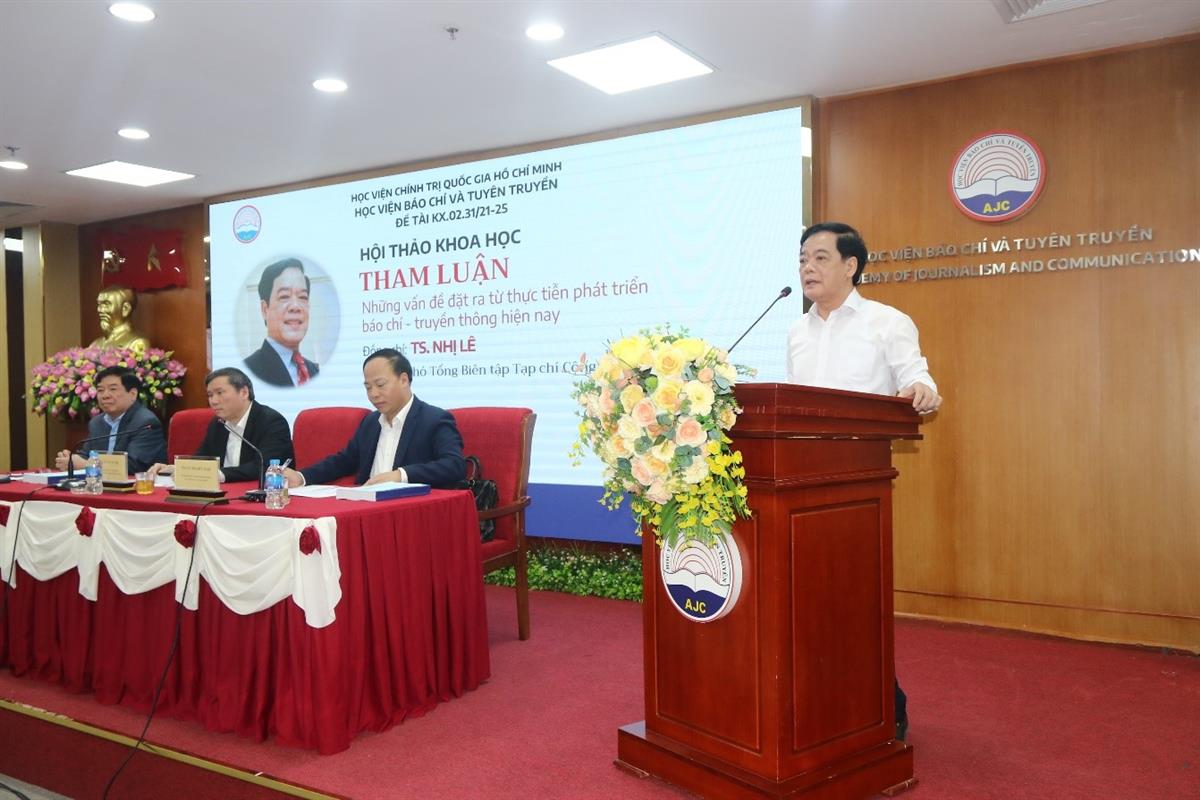 Hội thảo khoa học “Quan điểm, định hướng giải pháp tiếp tục nghiên cứu, vận dụng và phát triển sáng tạo tư tưởng Hồ Chí Minh trong phát triển báo chí - truyền thông Việt Nam đến năm 2030, tầm nhìn đến năm 2045”