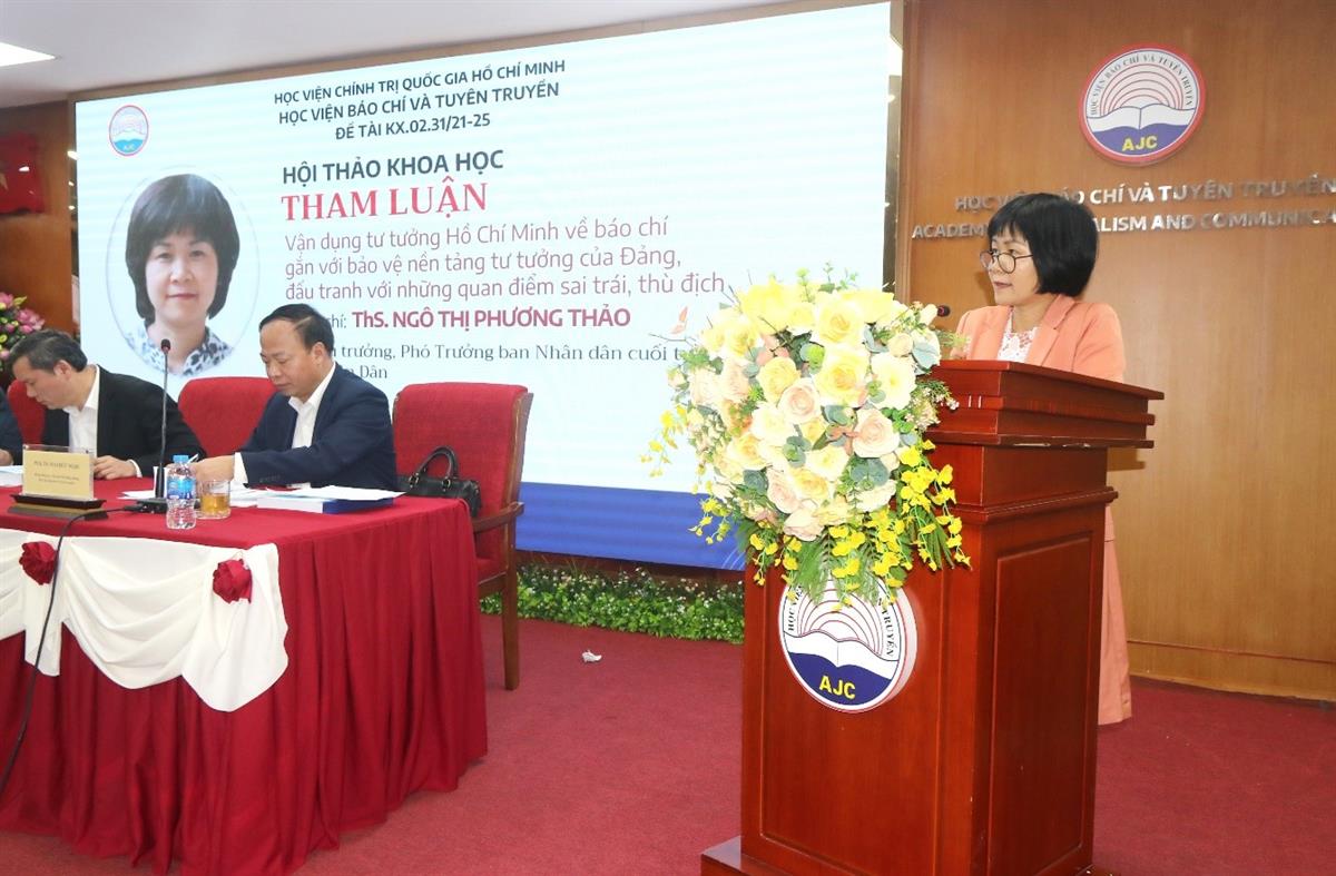 Hội thảo khoa học “Quan điểm, định hướng giải pháp tiếp tục nghiên cứu, vận dụng và phát triển sáng tạo tư tưởng Hồ Chí Minh trong phát triển báo chí - truyền thông Việt Nam đến năm 2030, tầm nhìn đến năm 2045”