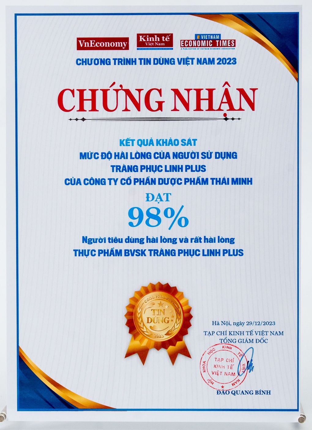 Tràng Phục Linh PLUS đạt giải thưởng Thương hiệu quốc gia - 3