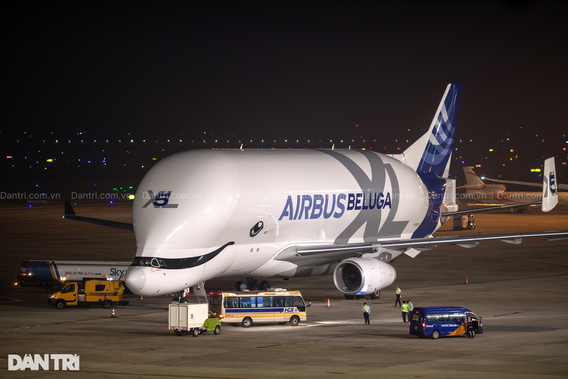 Siêu máy bay vận tải Airbus Beluga XL cá voi trắng lần đầu đến Việt Nam - 2