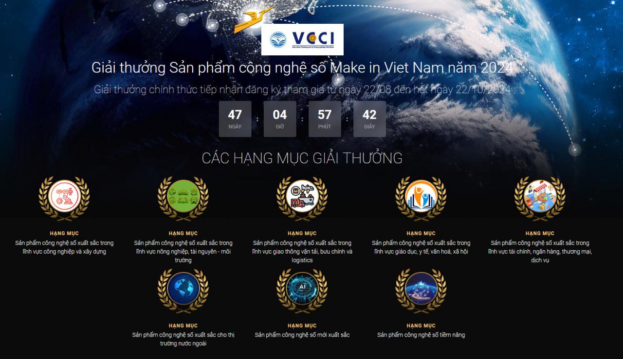 Mời tham dự Giải thưởng 'Sản phẩm công nghệ số Make in Viet Nam' năm 2024