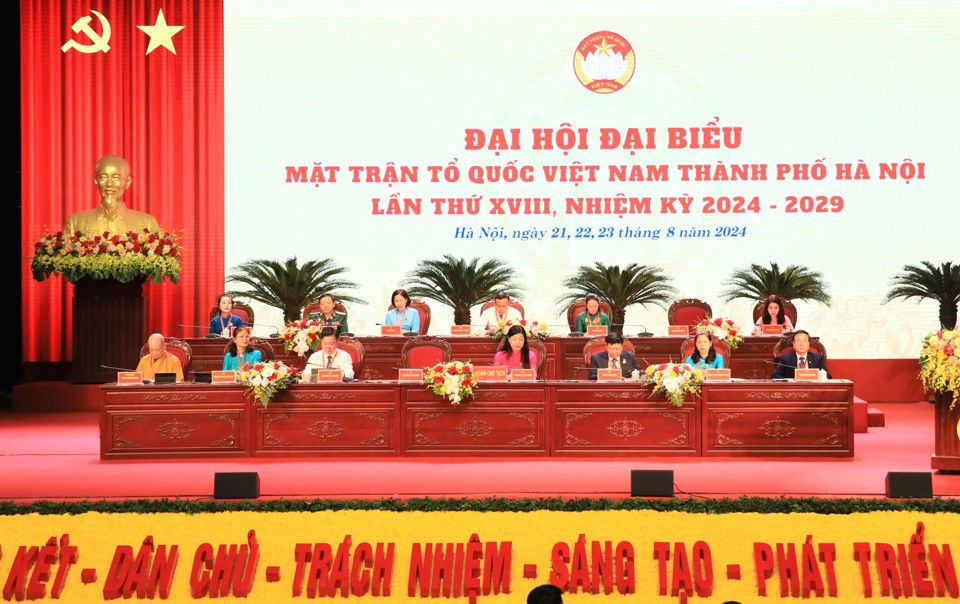 Đại hội đại biểu Mặt trận Tổ quốc Việt Nam TP Hà Nội lần thứ XVIII, nhiệm kỳ 2024-2029