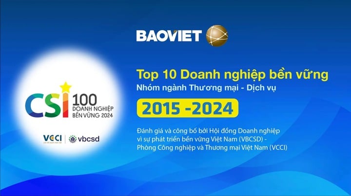 Top 10 Doanh nghiệp bền vững CSI.