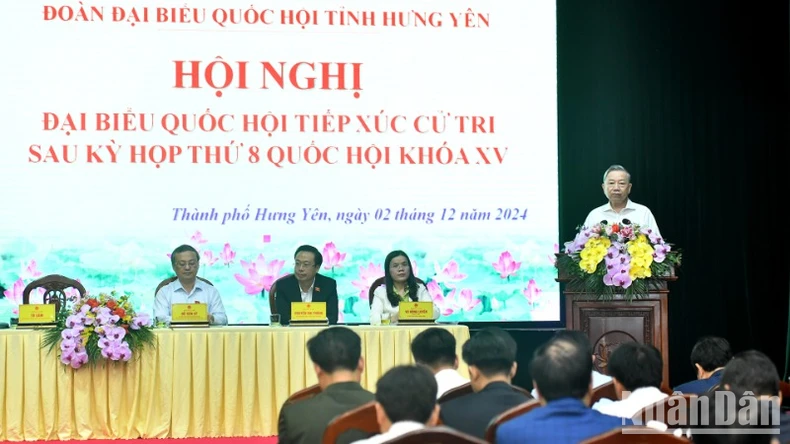 Tổng Bí thư Tô Lâm tiếp xúc cử tri tại Hưng Yên ảnh 3