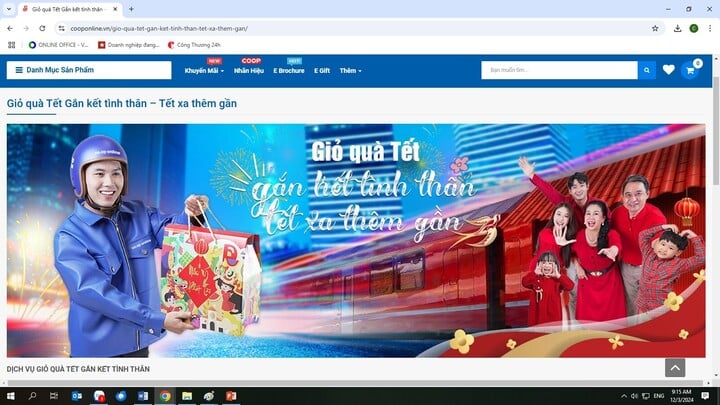 Website CO.OP ONLINE chính thức khai trương dịch vụ Giỏ quà Tết độc quyền Gắn kết tình thân -Tết xa thêm gần.