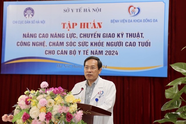 TS.BS Nguyễn Đình Phúc - Giám đốc: Đây là cơ hội quý báu để các cán bộ y tế cùng trao đổi, học hỏi và chia sẻ những kinh nghiệm trong lĩnh vực chăm sóc sức khỏe. BVĐK Đống Đa