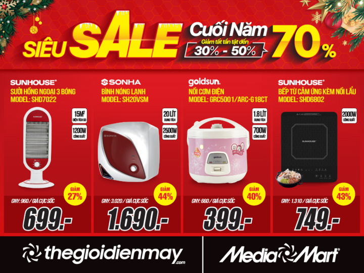 MediaMart 'Siêu sale cuối năm' - giảm đến 70% hàng nghìn sản phẩm - 4