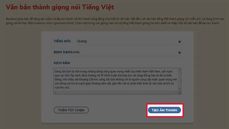 Chuyển văn bản thành giọng nói AI miễn phí siêu đơn giản