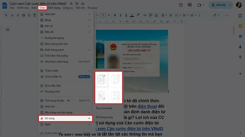 Đánh số trang trong Google Docs cực đơn giản không phải ai cũng biết