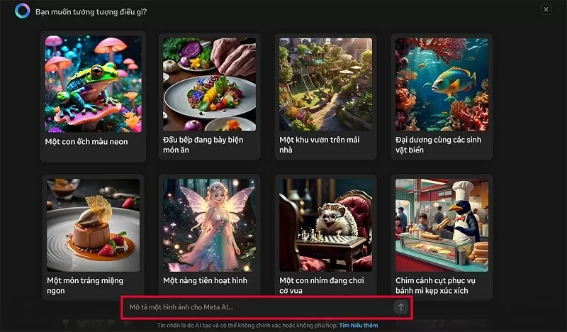 Tạo ảnh từ văn bản bằng Meta AI siêu ấn tượng mà bạn nên biết