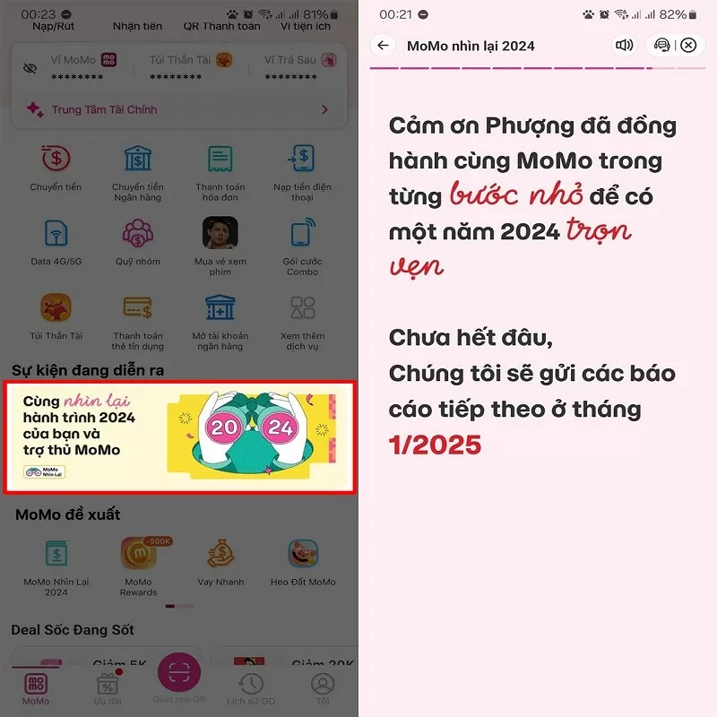 Nhìn lại năm 2024 cùng MoMo xem tổng kết chi tiêu một năm qua