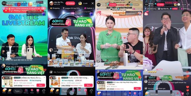 Các phiên livestream bán hàng có sự tham gia của người nổi tiếng thu hút hàng chục triệu lượt xem