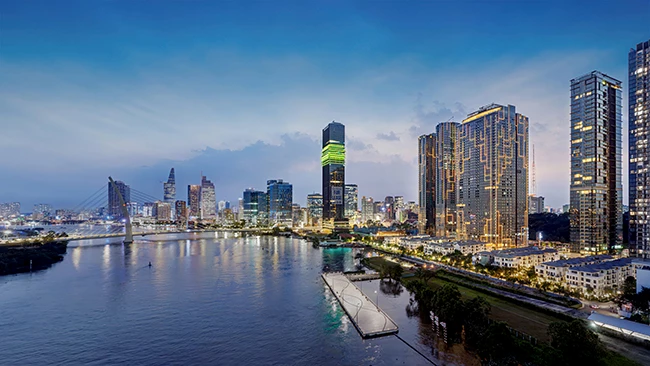 Khu phức hợp BĐS hàng hiệu Grand Marina, Saigon cùng tòa tháp Marina Central Tower - biểu tượng làm nên chân trời mới của TPHCM.