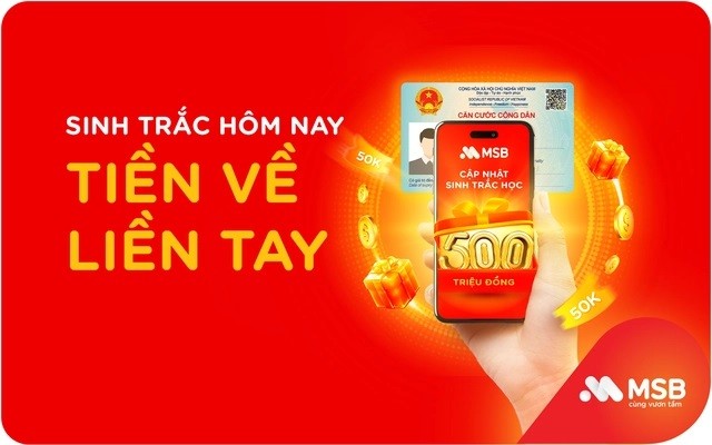 MSB dành nhiều ưu đãi dành cho khách hàng kịp thời cập nhật thông tin cá nhân.