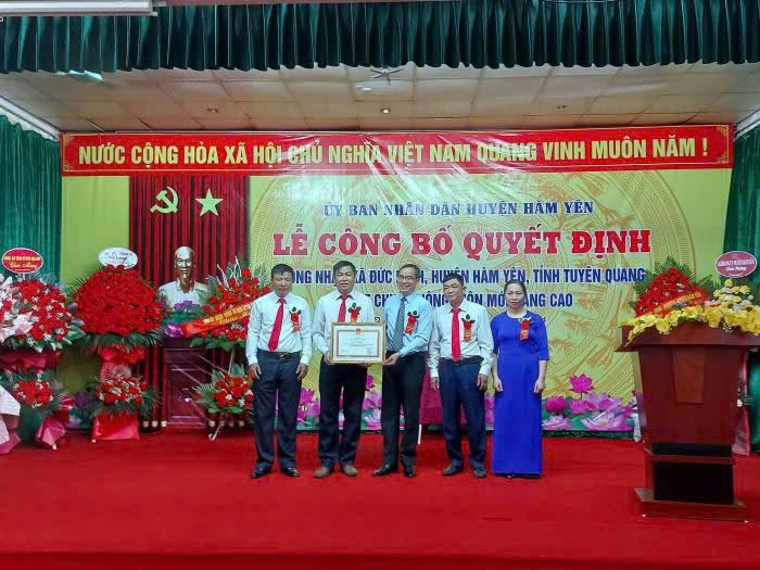 Xã Đức Ninh (huyện Hàm Yên) đạt chuẩn nông thôn mới nâng cao tháng 8 vừa qua.