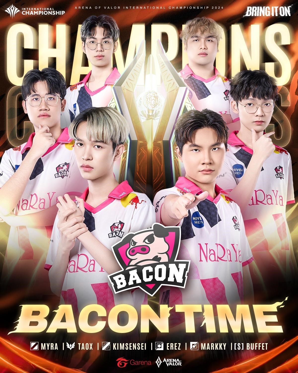 Liên Quân Mobile Quốc tế - AIC 2024: Bacon Time bảo vệ thành công ngôi vương- Ảnh 1.