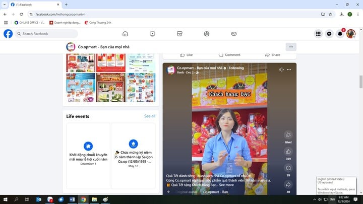 Co.opmart tăng cường các video ngắn trên nền tảng facebook và tiktok để tăng tương tác và tối ưu trải nghiệm mua sắm cho khách hàng.