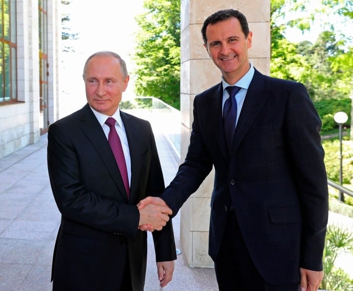 Tổng thống Nga Vladimir Putin gặp ông Bashar al-Assad tại Moskva vào tháng 5/2018. (Ảnh: Reuters)