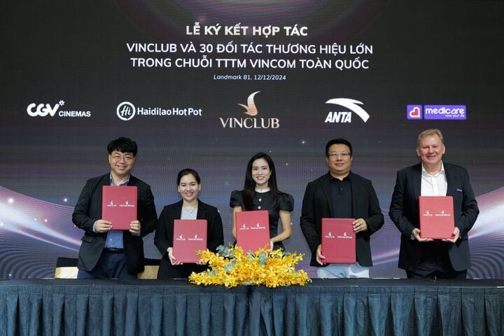 VinClub ký kết thỏa thuận hợp tác cùng các thương hiệu lớn đang kinh doanh tại hệ thống TTTM Vincom.