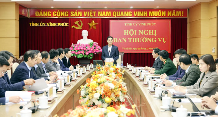 Bí thư Tỉnh ủy Dương Văn An phát biểu chỉ đạo hội nghị. (Ảnh: Vinhphuc.gov)