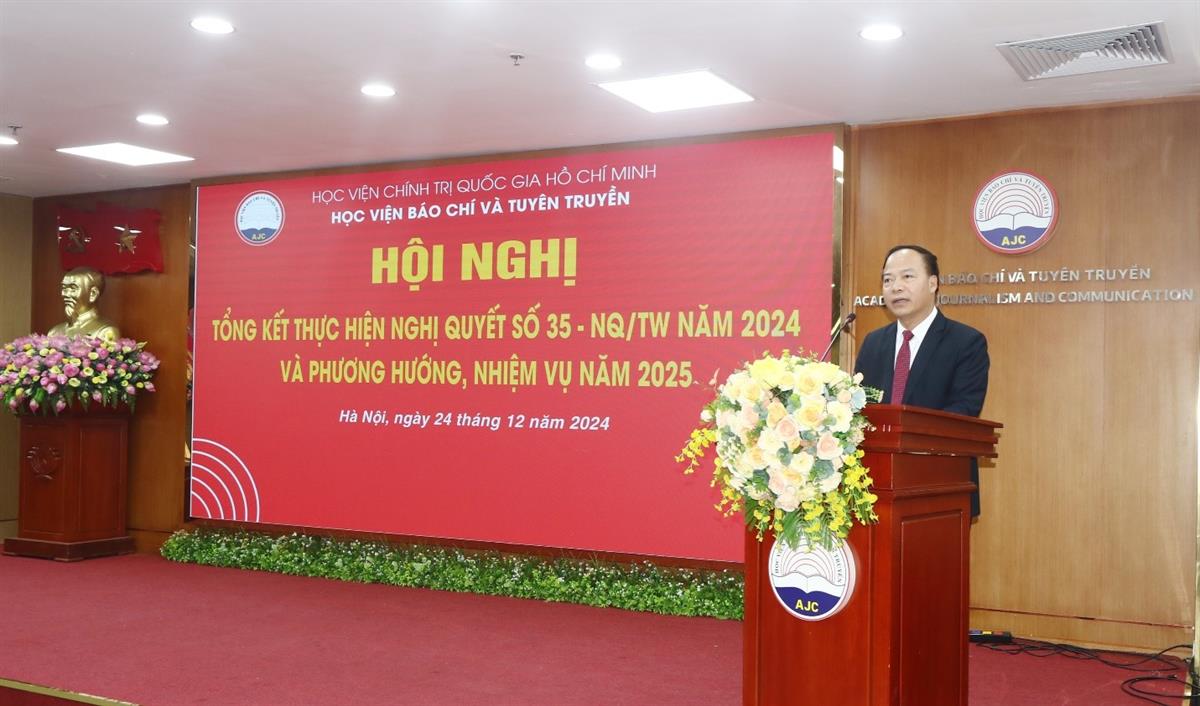 Hội nghị Tổng kết thực hiện Nghị quyết số 35-NQ/TW năm 2024 và phương hướng, nhiệm vụ năm 2025