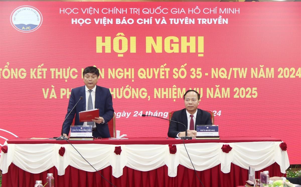 Hội nghị Tổng kết thực hiện Nghị quyết số 35-NQ/TW năm 2024 và phương hướng, nhiệm vụ năm 2025