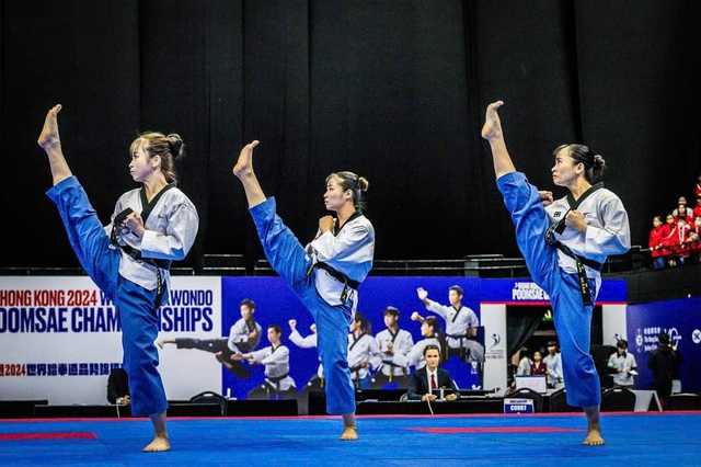 'Hot girl' taekwondo Châu Tuyết Vân đoạt HCV thế giới lứa tuổi U.50- Ảnh 1.