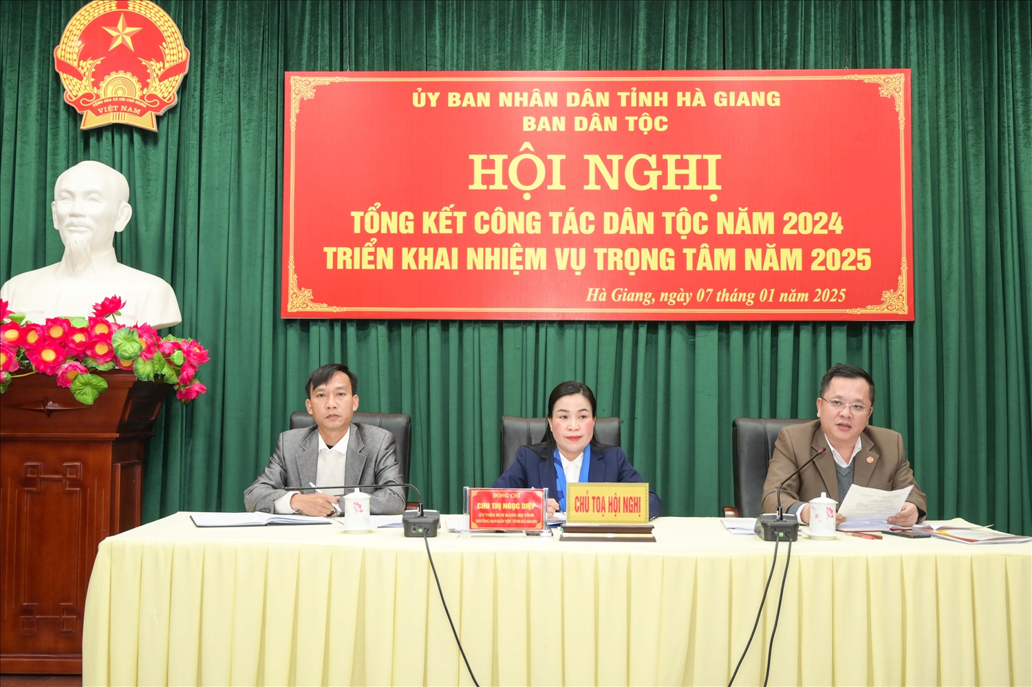 Lãnh đạo Ban Dân tộc tỉnh Hà Giang chủ trì Hội nghị