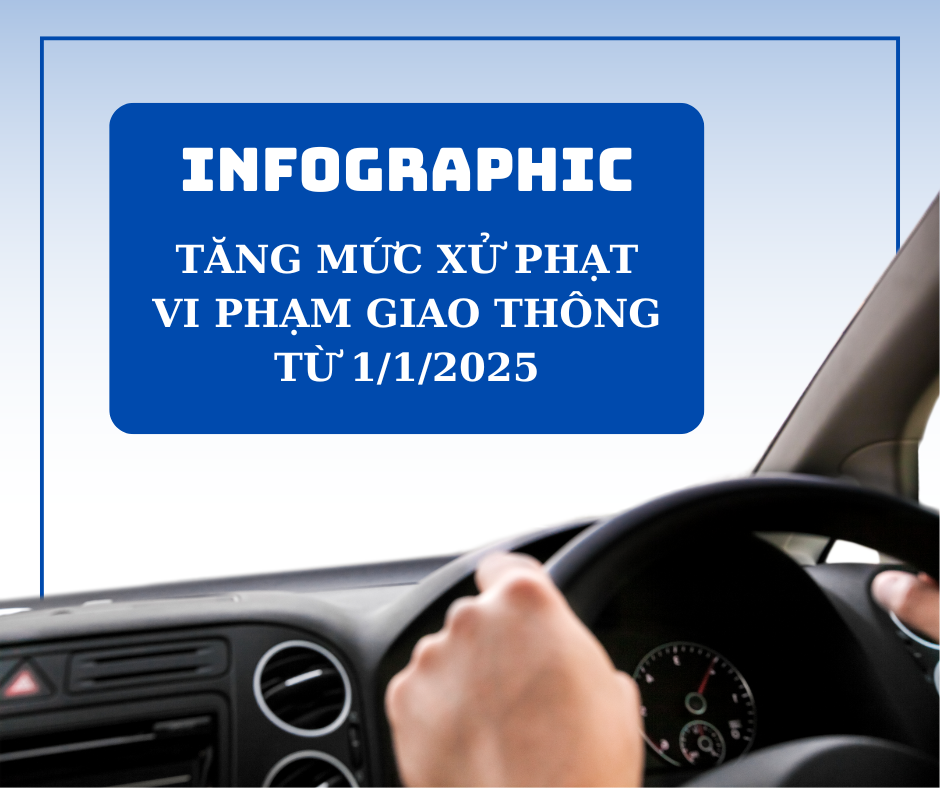 [Infographic] 26 lỗi vi phạm giao thông thường gặp sẽ tăng mạnh mức phạt từ 1/1/2025