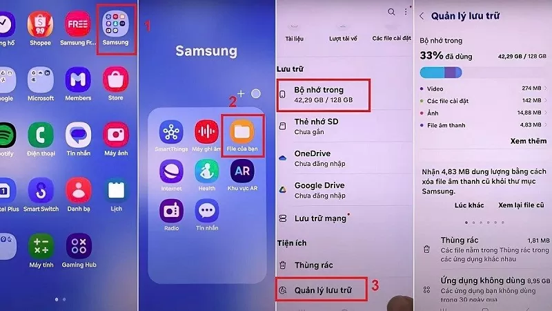 Xem dung lượng Samsung chỉ với vài thao tác đơn giản