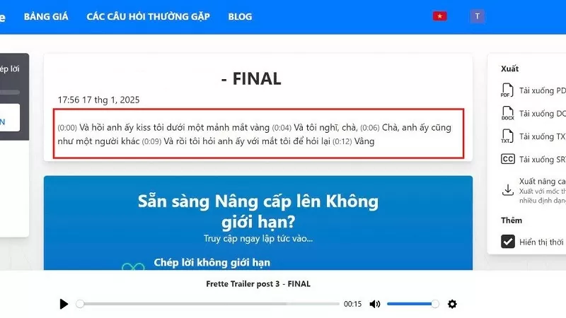 Bật mí cách chuyển đổi video thành văn bản online siêu đơn giản