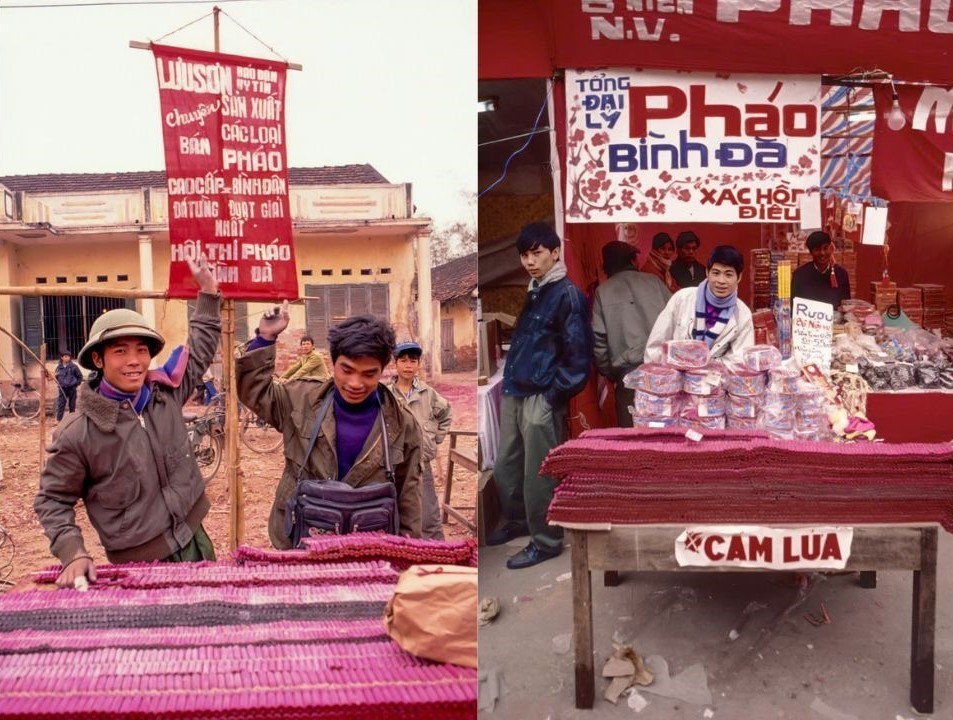 Chợ pháo Bình Đà năm 1993. (Ảnh: Andy Soloman) 