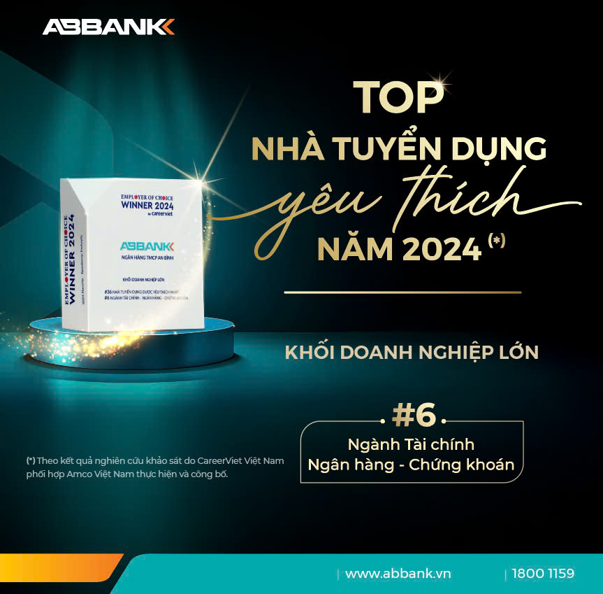 ABBANK được bình chọn Top nhà tuyển dụng yêu thích nhất 2024- Ảnh 1.