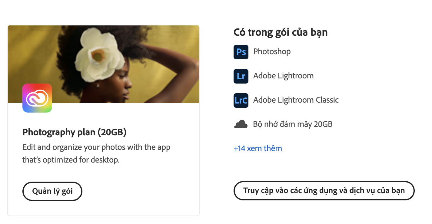 Adobe ngừng đăng ký mới gói Photography 20 GB - Ảnh 1.
