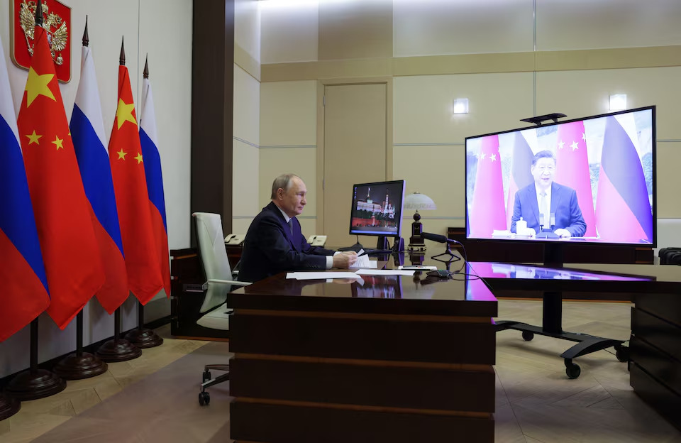 chu tich tap can binh va tong thong vladimir putin hoi dam truc tuyen hinh 1