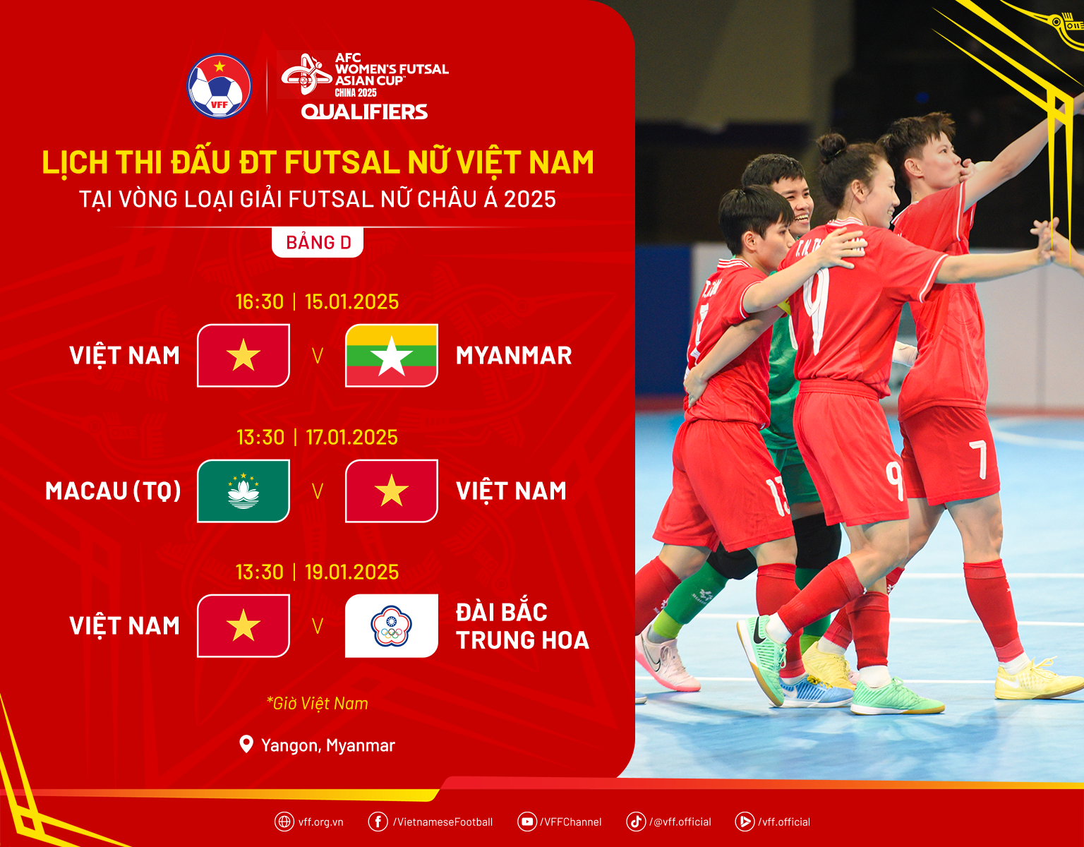 Lịch thi đấu vòng loại futsal nữ châu Á: Đội tuyển Việt Nam quyết giành ngôi đầu- Ảnh 1.