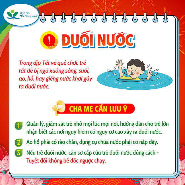 Gia tăng trẻ bị đuối nước, bỏng và ngộ độc trong dịp Tết, chuyên gia chỉ cách sơ cứu đúng để kịp thời cứu con - Ảnh 2.