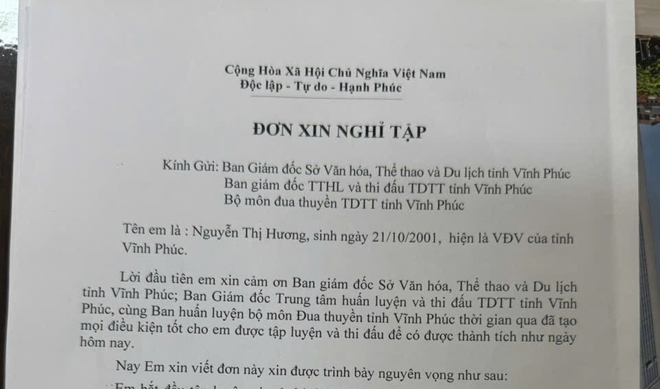Sau Nguyễn Thị Hương, thêm 6 tuyển thủ trẻ xin nghỉ ở Vĩnh Phúc: Sở muốn chính sách đặc thù- Ảnh 2. Sau Nguyễn Thị Hương, thêm 6 tuyển thủ trẻ xin nghỉ ở Vĩnh Phúc: Sở muốn chính sách đặc thù- Ảnh 2.