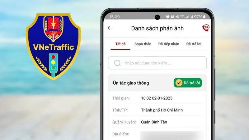 Xem danh sách phản ánh vi phạm giao thông đã gửi trên VneTraffic nhanh chóng