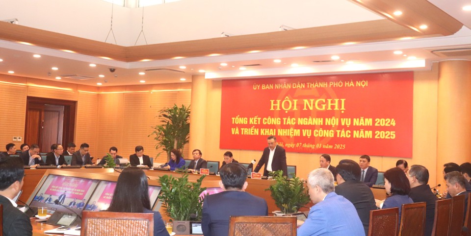 Quang cảnh Hội nghị tổng kết công tác ngành Nội vụ năm 2024 và triển khai nhiệm vụ công tác năm 2025