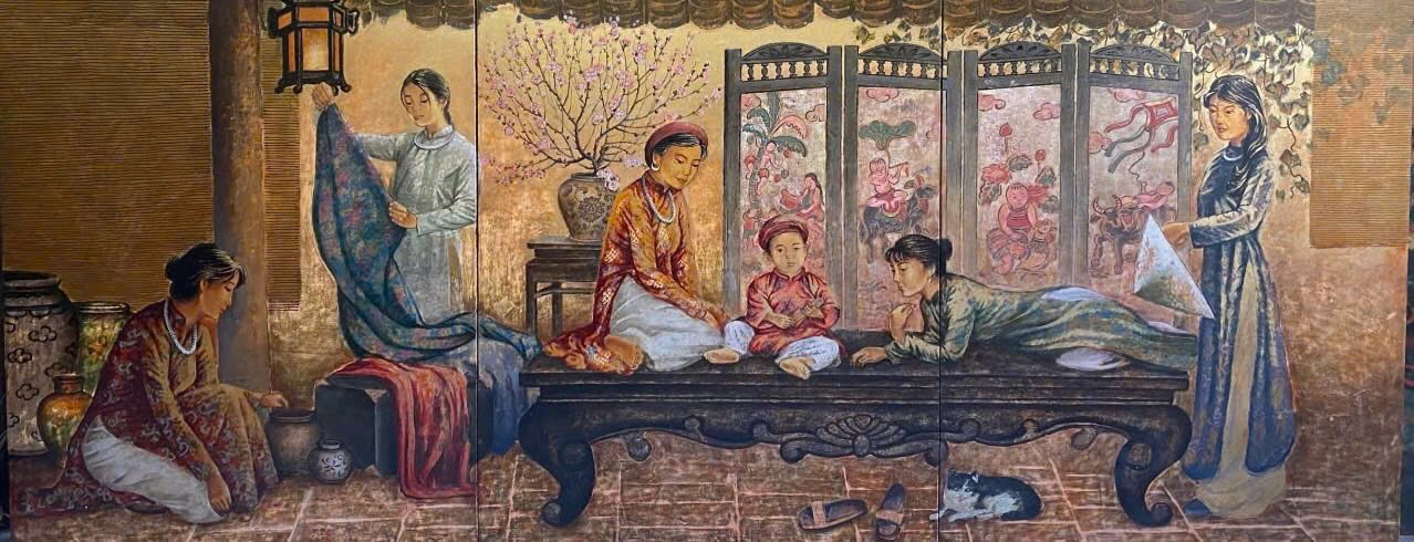 Thiếu nữ quyến rũ và đài các trong tranh của họa sĩ Nguyễn Thanh Hải- Ảnh 6. Thiếu nữ quyến rũ và đài các trong tranh của họa sĩ Nguyễn Thanh Hải- Ảnh 6.