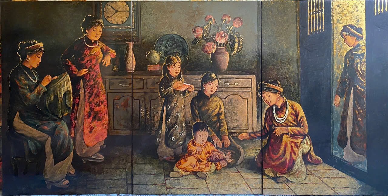 Thiếu nữ quyến rũ và đài các trong tranh của họa sĩ Nguyễn Thanh Hải- Ảnh 7. Thiếu nữ quyến rũ và đài các trong tranh của họa sĩ Nguyễn Thanh Hải- Ảnh 7.