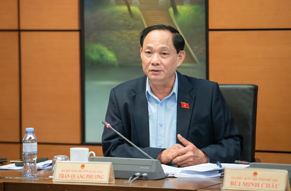 Phó Chủ tịch Quốc hội Trần Quang Phương phát biểu thảo luận - Ảnh: Quochoi.vn