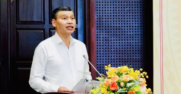 Phó Chủ tịch Thường trực UBND TP Đà Nẵng Hồ Kỳ Minh phát biểu tại hội nghị. Ảnh: Cổng thông tin TP Đà Nẵng