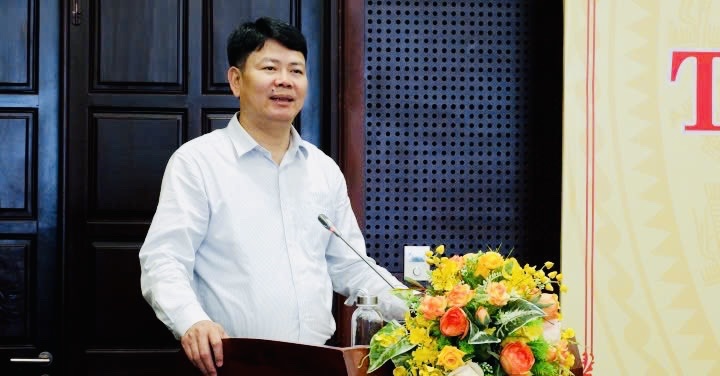 Thứ trưởng Bộ Tư pháp Nguyễn Thanh Tịnh phát biểu chỉ đạo tại hội nghị. Ảnh: Cổng thông tin TP Đà Nẵng.