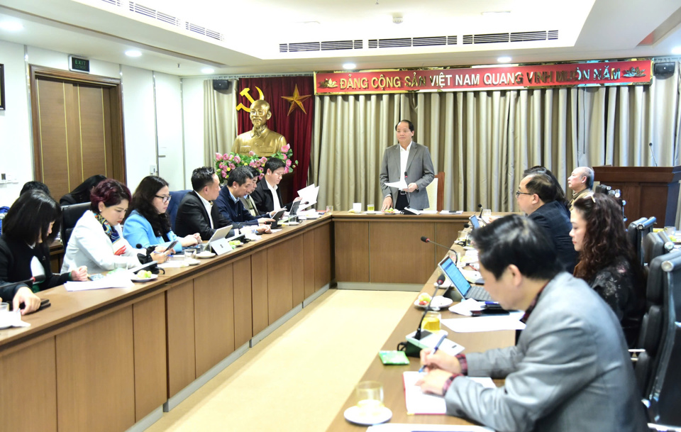 Trưởng ban Tuyên giáo và Dân vận Thành ủy Nguyễn Doãn Toản phát biểu chỉ đạo tại hội nghị.