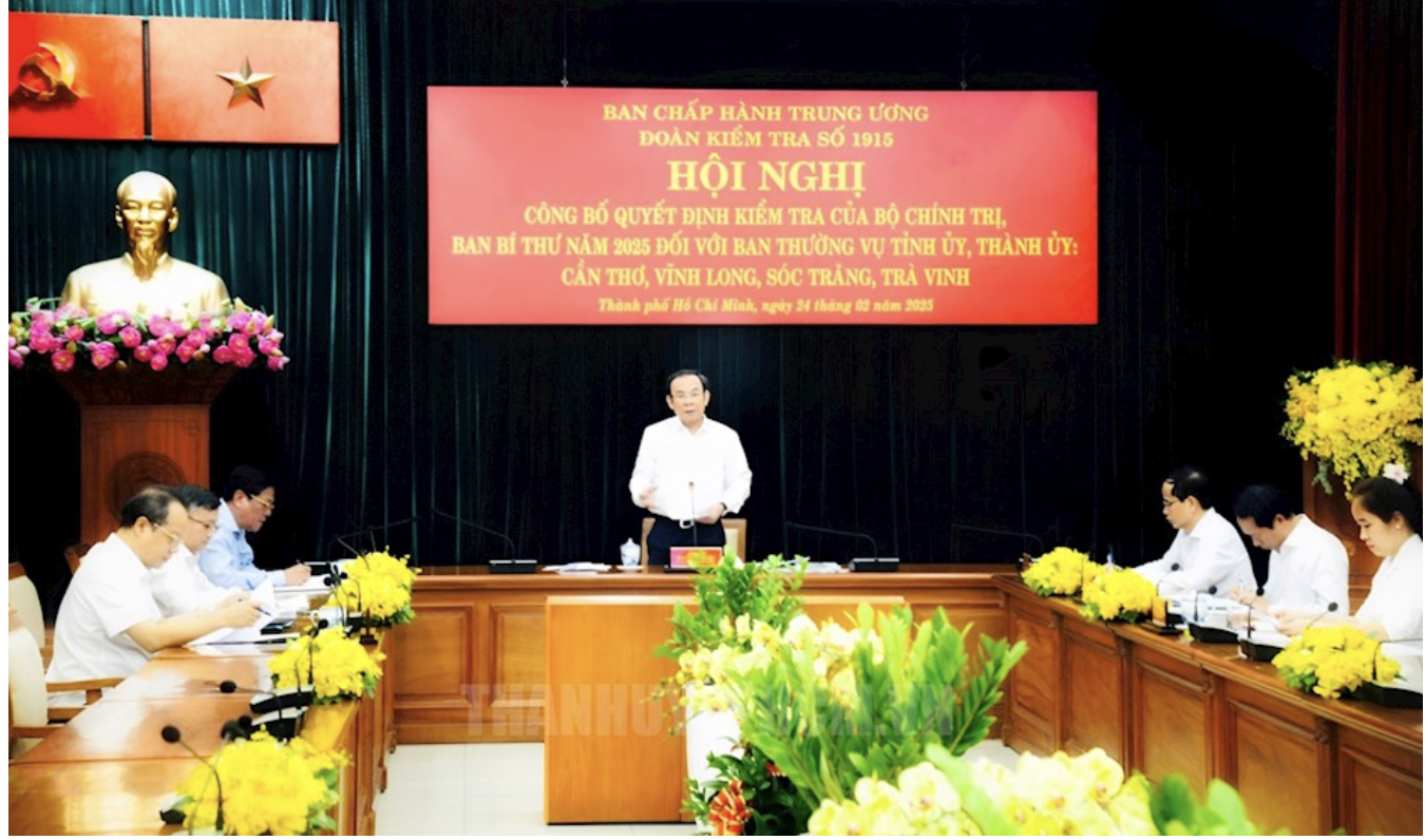 Công bố Quyết định kiểm tra của Bộ Chính trị đối với Ban Thường vụ một số Tỉnh ủy, Thành ủy- Ảnh 1. Công bố Quyết định kiểm tra của Bộ Chính trị đối với Ban Thường vụ một số Tỉnh ủy, Thành ủy- Ảnh 1.