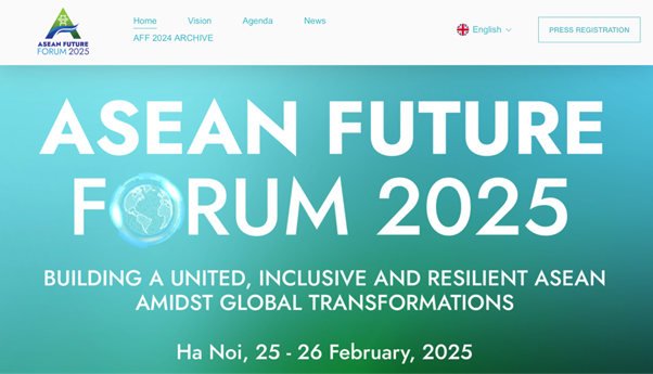 Giao diện website chính thức của Diễn đàn: https://www.asean-futureforum.com