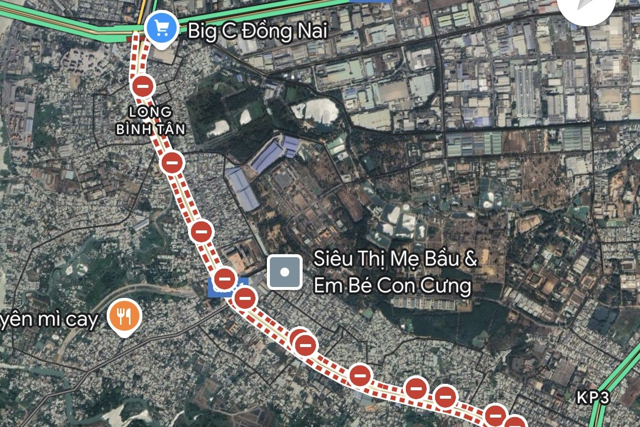 Tài xế gặp khó vì Google Maps báo nhầm quốc lộ 51 bị cấm lưu thông